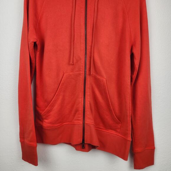 Majestic Filatures Men Zip Up Sweatshirt Hoodie Size Medium Orange NWT - Picture 3 of 7